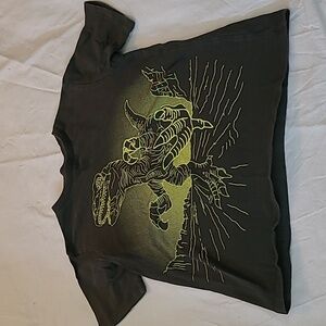 💥The Children's Place Boys Size 5/6 Gray Short Sleeve Shirt Top